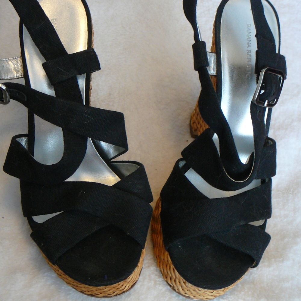 Banana Republic Black Espadrilles